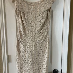 Cream Eyelet Vintage Dress